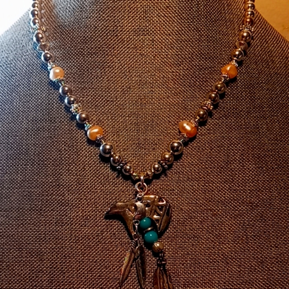 Native American made sterling silver necklace